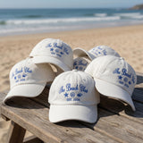 Custom Beach Club Hat, Vintage Seashell Starfish Embroidered Dad Cap, Personalized Vacation Gift, Retro Coastal Aesthetic Baseball