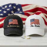 Patriotic Bachelorette Embroidered Hats, USA Flag Bridal Party Baseball Caps, Girls Trip Gift