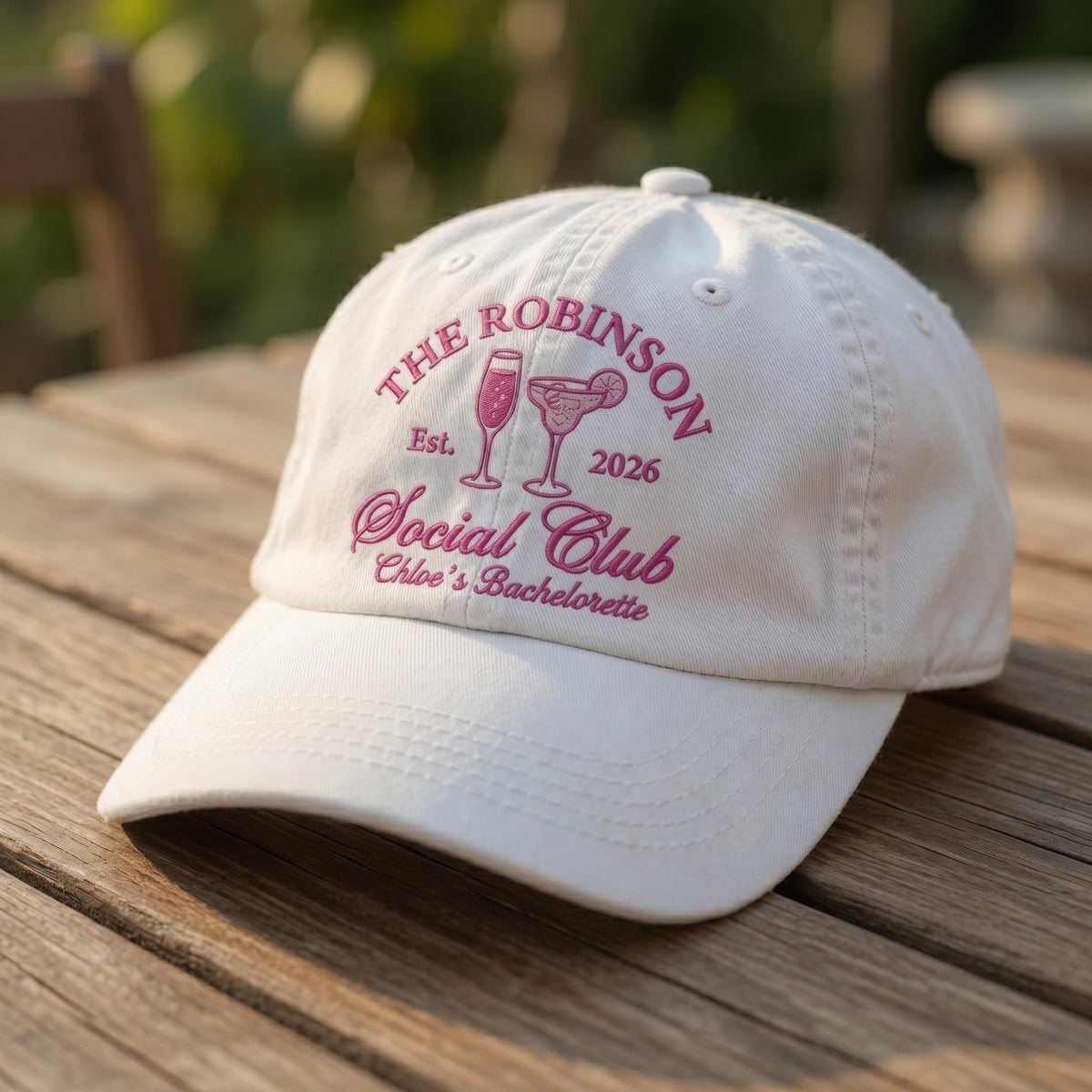 Custom Bachelorette Party Hat, Embroidered Cocktail Social Club Dad Cap, Personalized Bridal Shower Hat, Girls Trip 2026 Bridesmaid Gift