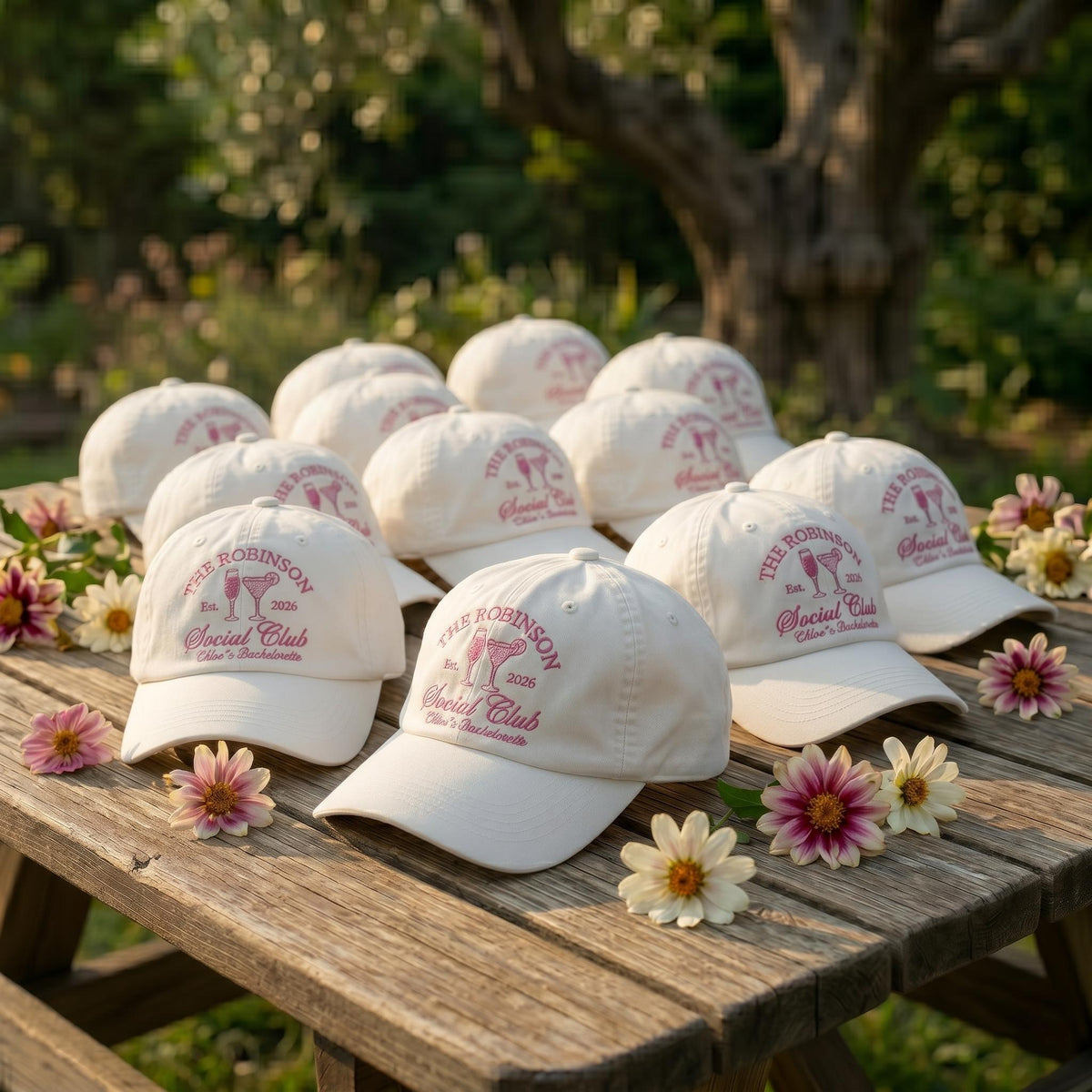 Custom Bachelorette Party Hat, Embroidered Cocktail Social Club Dad Cap, Personalized Bridal Shower Hat, Girls Trip 2026 Bridesmaid Gift