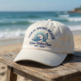 Custom Beach Hat, Embroidered Wave Riders Crew Dad Cap, Personalized Surfing Baseball Hat, Ocean Summer Family Vacation 2026 Gift
