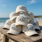 Custom Beach Hat, Embroidered Wave Riders Crew Dad Cap, Personalized Surfing Baseball Hat, Ocean Summer Family Vacation 2026 Gift