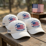 Custom Land Of The Free Hat, Home Of The Brave Cap, Personalized 1776 Patriotic Gift, 4th of July Baseball Hat, Custom Name Cap