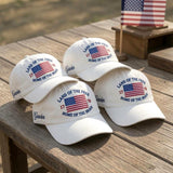 Custom Land Of The Free Hat, Home Of The Brave Cap, Personalized 1776 Patriotic Gift, 4th of July Baseball Hat, Custom Name Cap