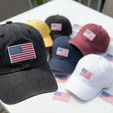 American Flag Embroidered Hat, Patriotic USA Baseball Cap for Men Women, 4th of July Dad Hat, Vintage Washed Cotton United States Caps