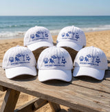 Custom Bachelorette Party Hat, Embroidered Beach Girls Trip Cap, Personalized Charleston Bach Gift, White Bride Tribe Baseball Hat, Club