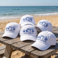 Custom Bachelorette Party Hat, Embroidered Beach Girls Trip Cap, Personalized Charleston Bach Gift, White Bride Tribe Baseball Hat, Club