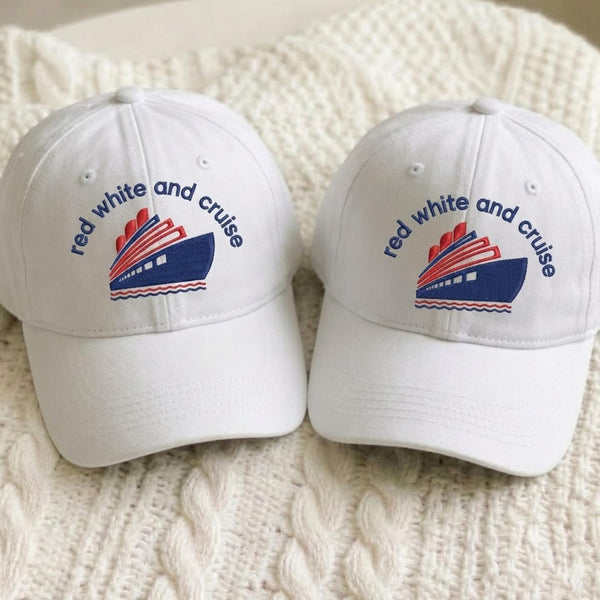Cruise Vacation Embroidered Hat, Family Matching Cotton Baseball Cap, Travel Gift