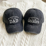 Personalized Papa Embroidered Dad Hat, Custom Cotton Baseball Cap, Father's Day Gift