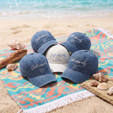 Chill Vibes Only Embroidered Baseball Cap - Summer Beach Vacation Matching Group Cotton Dad Hat