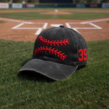 Custom 3D Puff Number Embroidered Baseball Hat - Personalized Game Day Cap