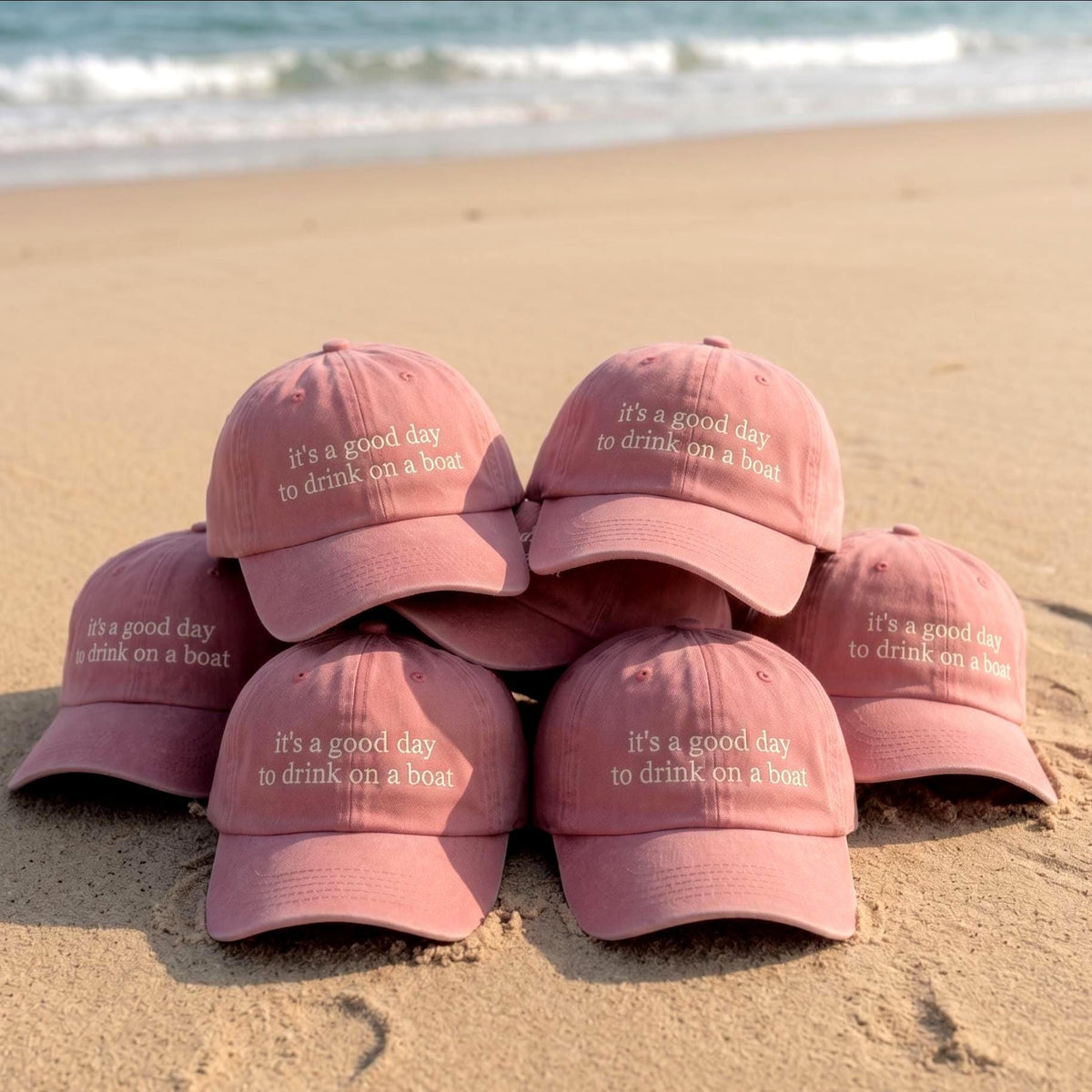 Custom Boat Drink Hat Funny Party Cap Personalized Beach Vacation Gift Embroidered Washed Matching Group Bachelorette Girl Dad Hat