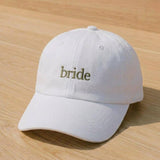 Custom Camp Bachelorette Embroidered Baseball Cap - Happy Camper Bridal Party Cotton Dad Hat