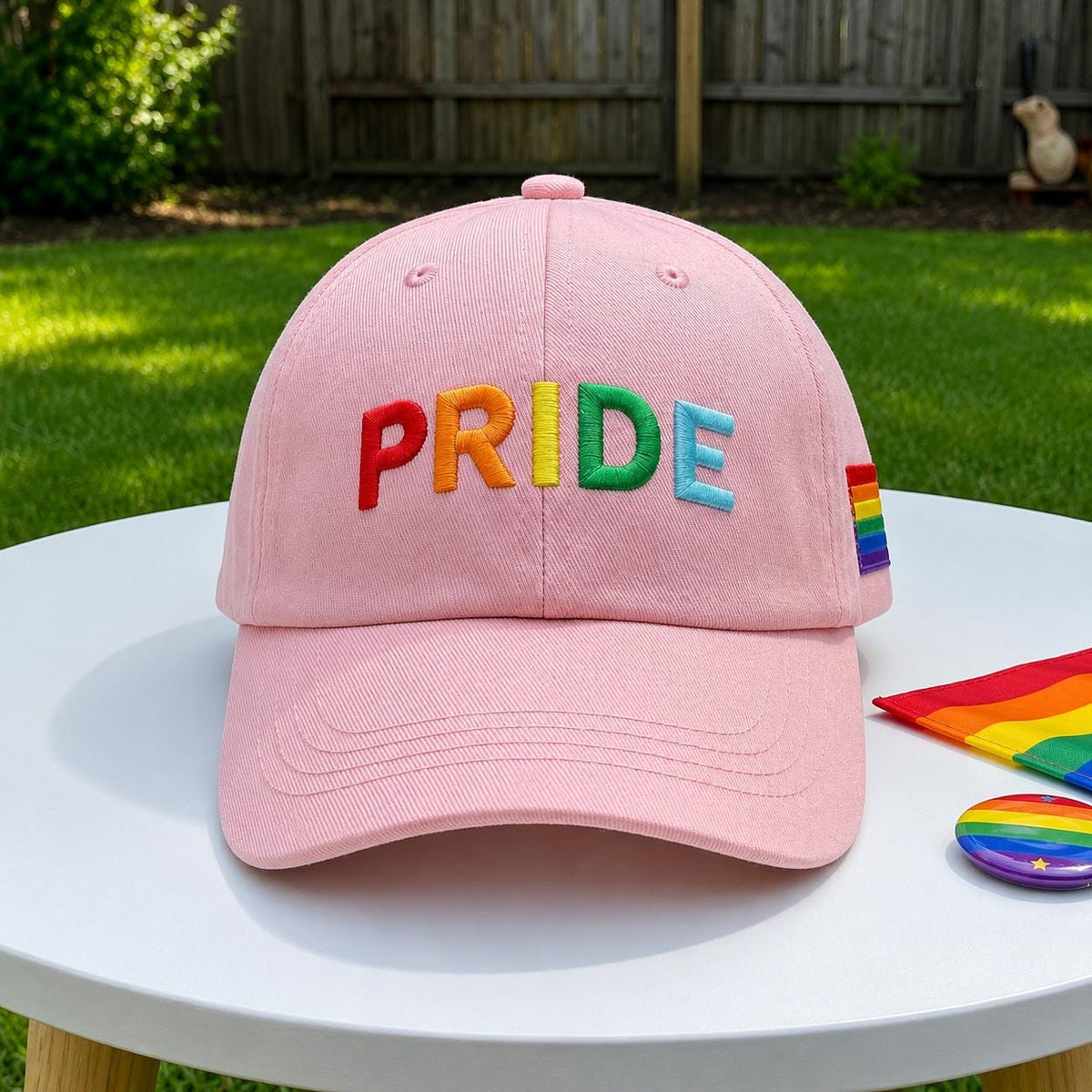 Custom Rainbow Embroidered Hat, Colorful Pride Baseball Cap, Equality Gift