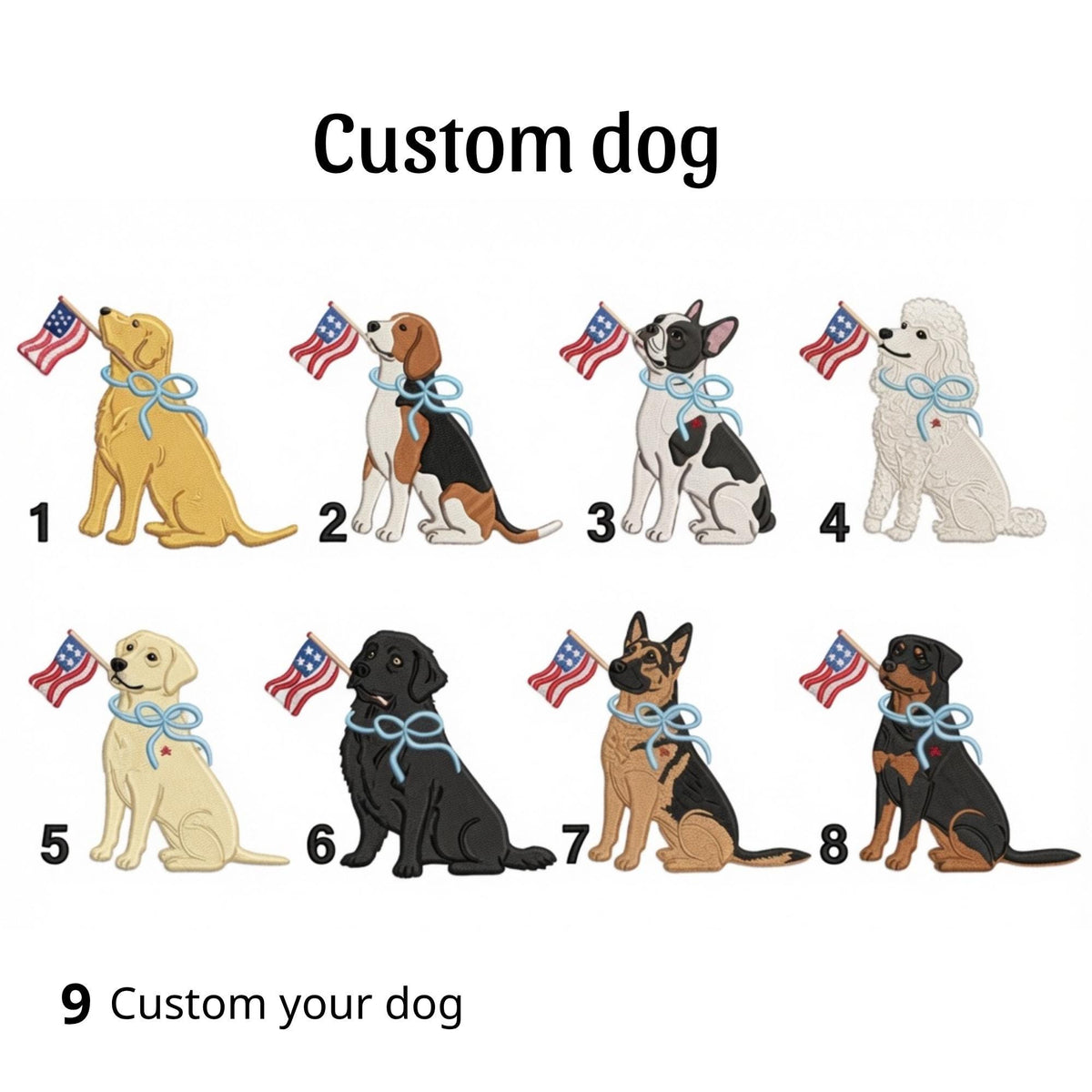 Custom Dog Embroidered Hat, American Flag Patriotic Pet Lover Baseball Cap