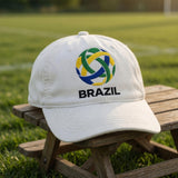 Custom Soccer Country Hat Embroidered Brazil Portugal Spain Cap Personalized Football Fan Gift Blockecore Style Retro Soccer Team Dad Hat