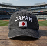 Custom Country Flag Hat Embroidered USA Canada Japan Cap Personalized Colombia Mexico Travel Gift Washed Cotton Retro Country Pride Dad Hat