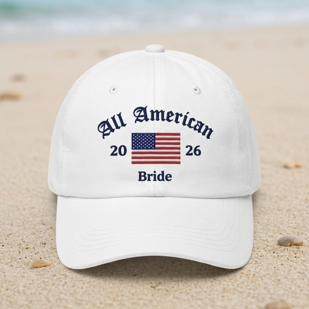 Embroidered Cotton Dad Hat, Patriotic Bride Tribe Baseball Cap, Bachelorette Party Hat