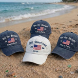 Embroidered Cotton Dad Hat, Patriotic Bride Tribe Baseball Cap, Bachelorette Party Hat