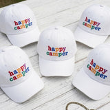 Rainbow Camping Embroidered Hat, Matching Bridal Camp Baseball Cap, Outdoor Bachelorette Gift