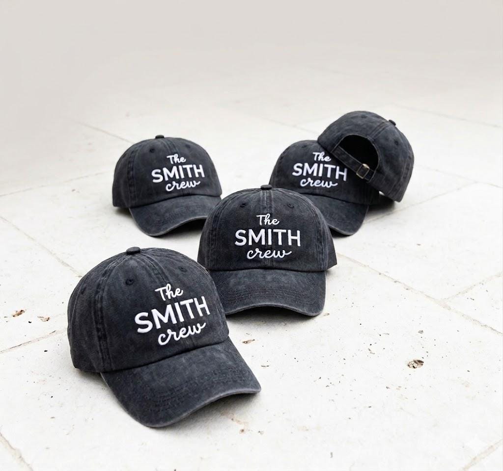 Personalized Family Vacation Embroidered Hat, Custom Group Name Baseball Cap, Reunion Trip Gift