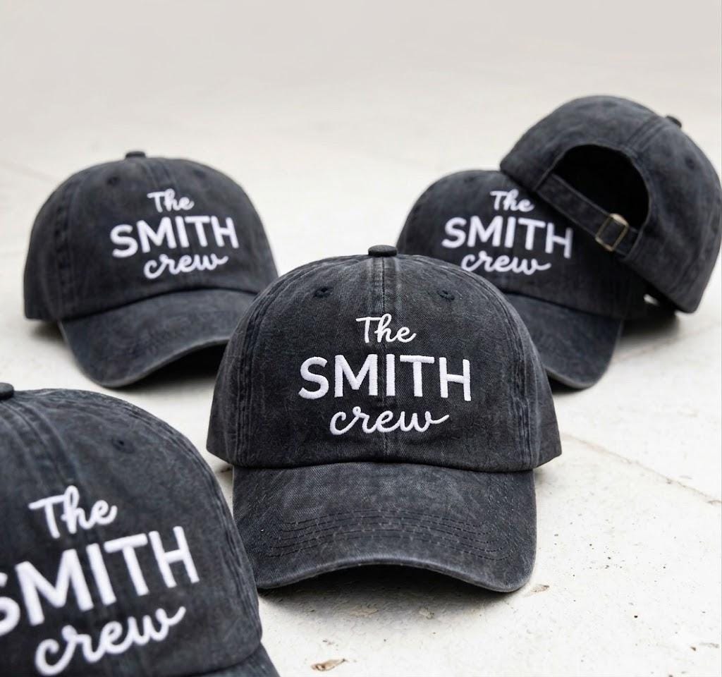 Personalized Family Vacation Embroidered Hat, Custom Group Name Baseball Cap, Reunion Trip Gift