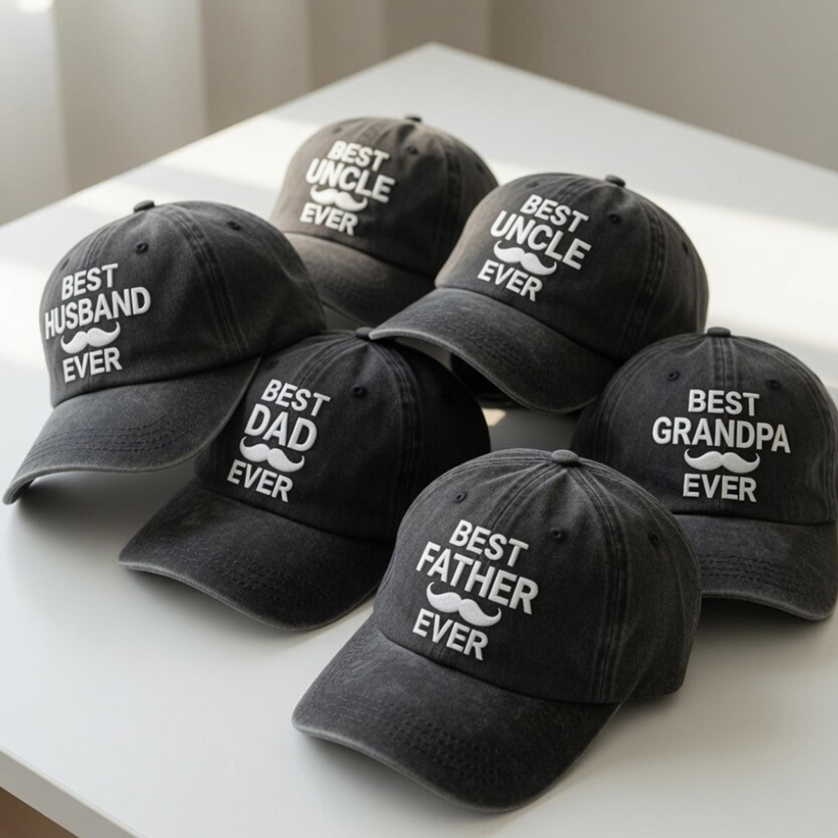 Best Dad Ever Hat, Custom Grandpa Husband Cap, Embroidered Father's Day Gift, Washed Best Uncle Baseball Hat, New Father Birthday Gift