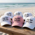 Lake Hair Dont Care Hat, Funny Summer Slogan Dad Cap, Embroidered Washed Cotton Trucker Hat, Custom Girls Trip Gift, Beach Vacation Favor