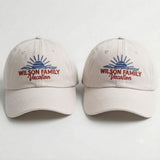 Custom Family Beach Vacation Embroidered Hat, Personalized Cotton Baseball Cap, Matching Trip Gift