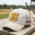 Custom Softball Number Embroidered Hat, Personalized Name Player Cap, Youth Sports Team Jersey Gift Hat, Game Day Fastpitch Softball Cap