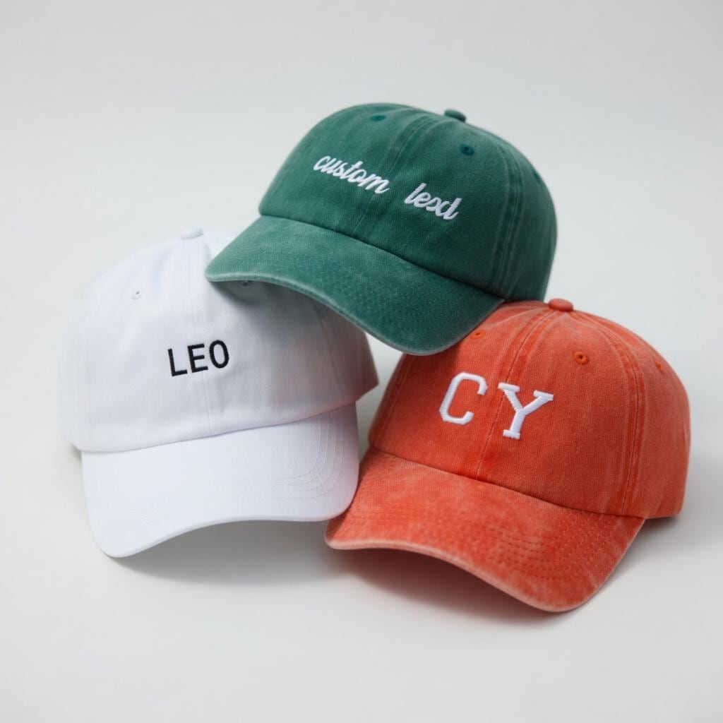 Personalized Logo Embroidered Hat, Custom Business Design Baseball Cap, Company Merchandise Gift