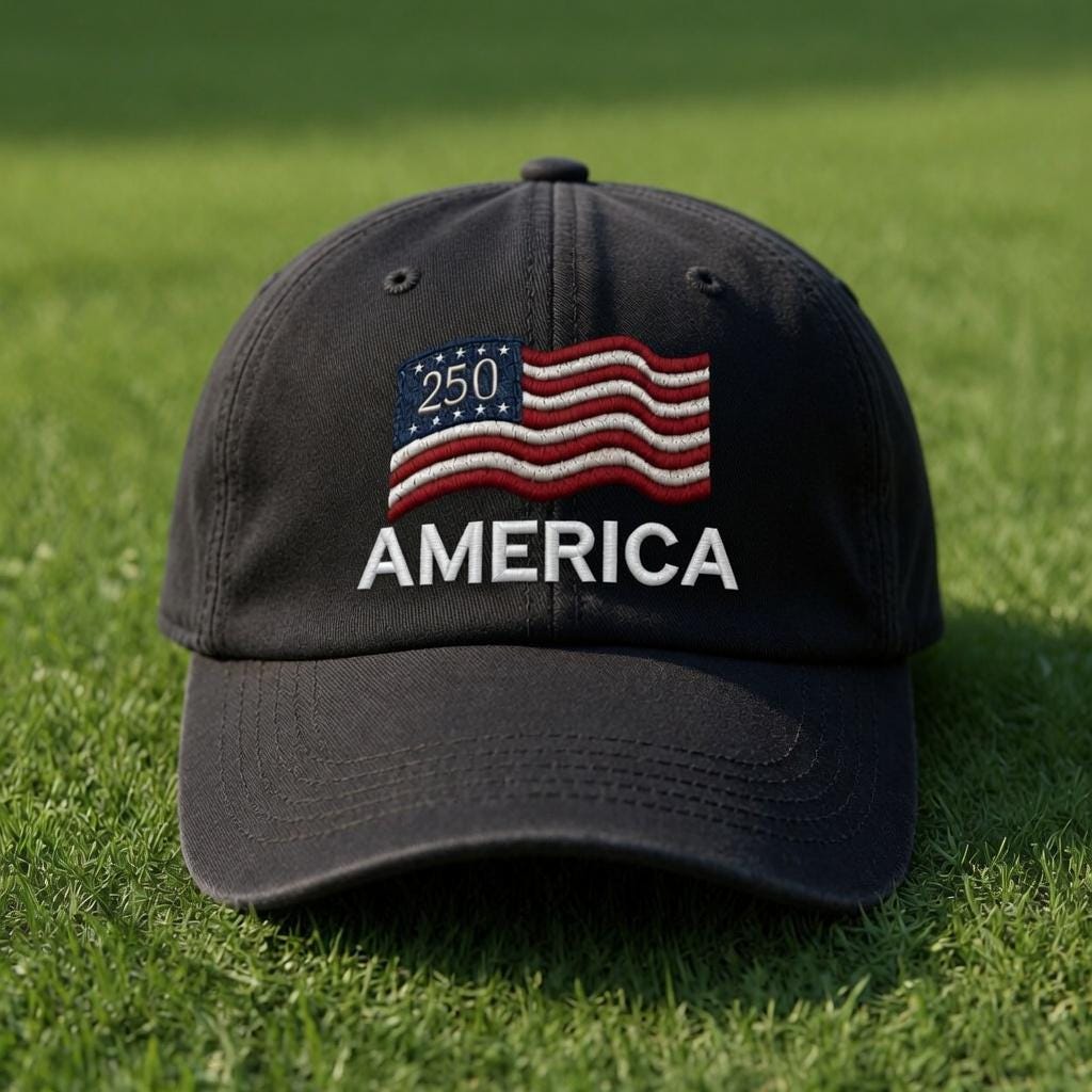 Custom USA Flag Embroidered Hat, Patriotic American Baseball Cap, July 4th Gift