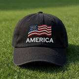 Custom USA Flag Embroidered Hat, Patriotic American Baseball Cap, July 4th Gift