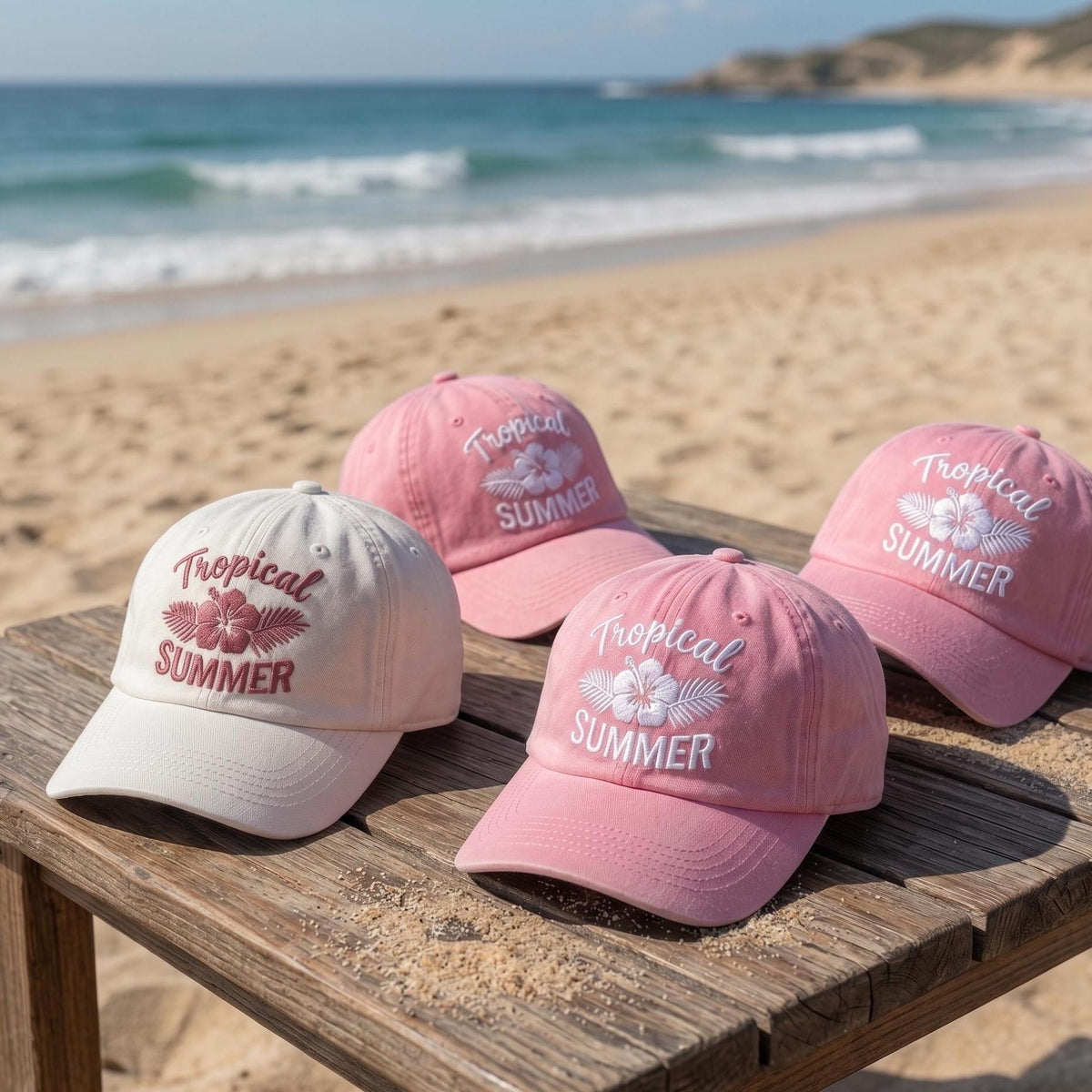 Custom Tropical Summer Hat Embroidery Beach Dad Cap Personalized Embroidered Baseballs Hats Bachelorette Party Favors Cute Gift for Her