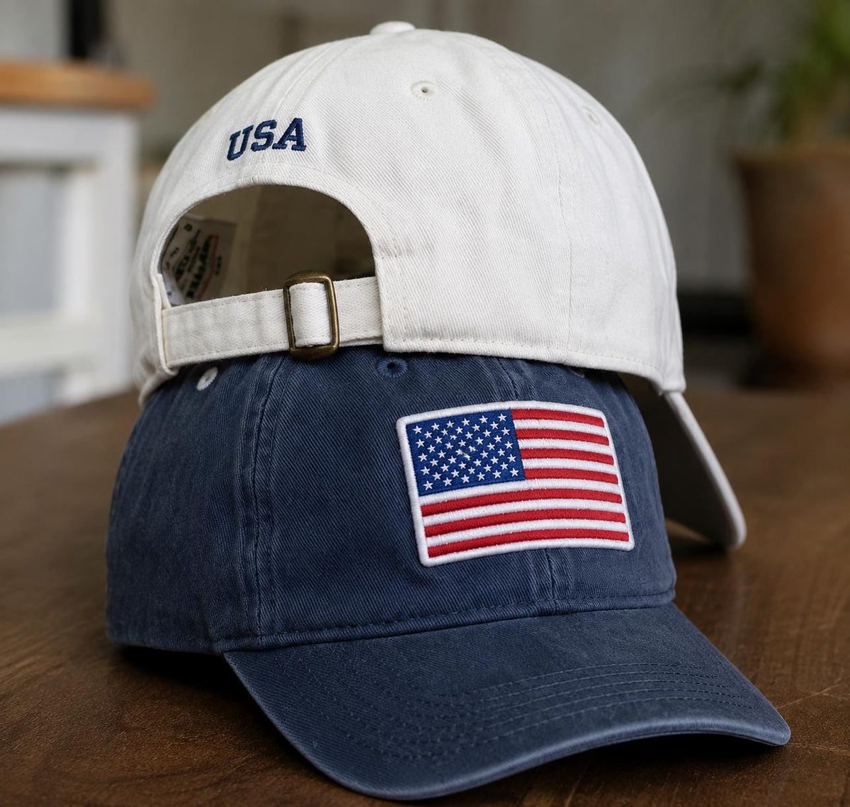 Vintage American Flag Embroidered Hat, Patriotic USA Dad Hat, Gift for Dad