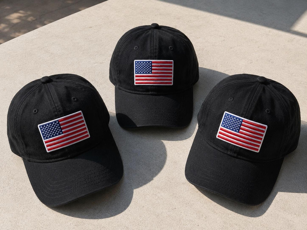 Vintage American Flag Embroidered Hat, Patriotic USA Dad Hat, Gift for Dad