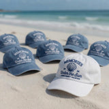 Matching Family Beach Embroidered Hats, Seashell Summer Vacation Baseball Caps, Coastal Trip Gift