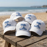Custom Beach Club Embroidered Dad Hat | Matching Family Vacation Baseball Cap Men Women | Summer Cruise Group Trip Gift Palm Tree Ocean Hat