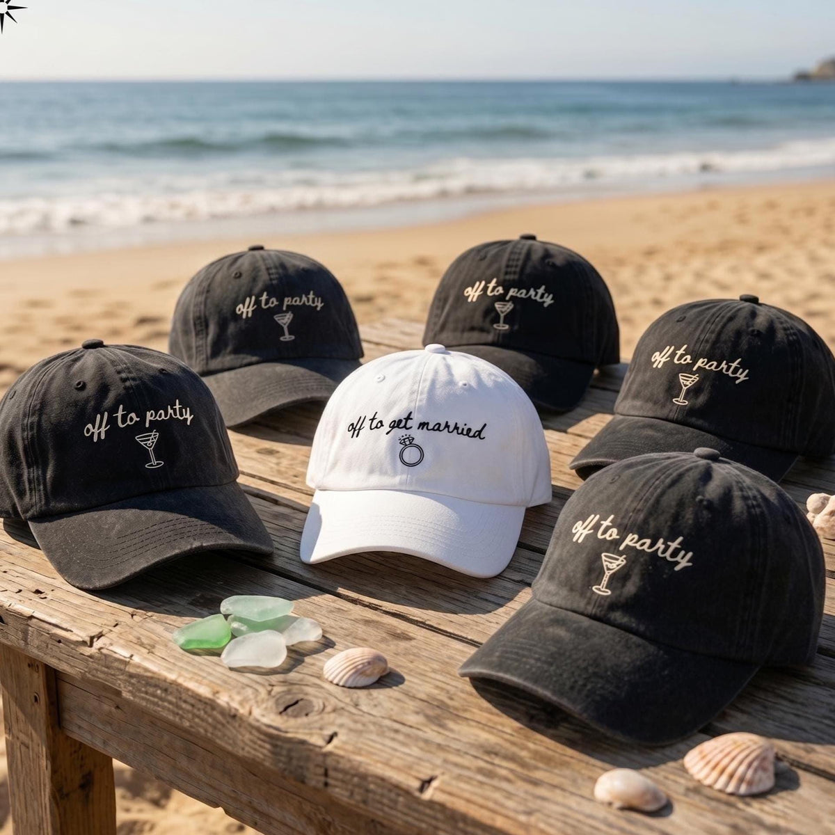 Custom Bachelorette Party Hat | Off To Get Married Bride Dad Hat | Matching Bridesmaid Gifts Baseball Cap Wedding Girls Beach Trip Gift