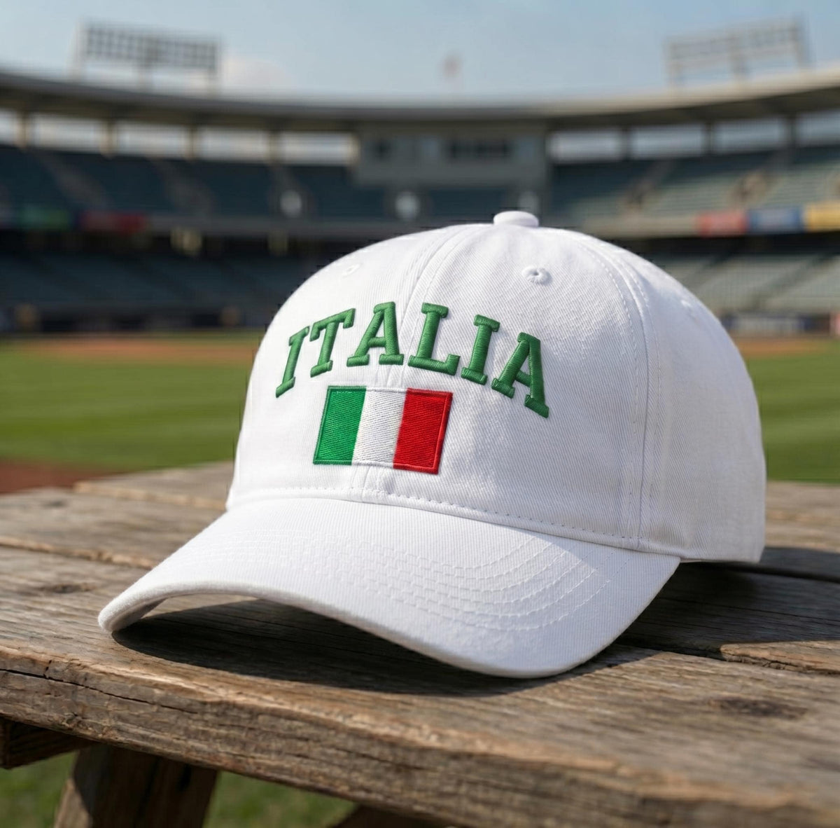 Italy Flag Embroidered Dad Hat, Italian National Flag Washed Cotton Baseball Cap, Travel Gift