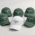 Personalized Mountain Bride Embroidered Hat, Custom Camp Bachelorette Baseball Cap, Girls Weekend Gift