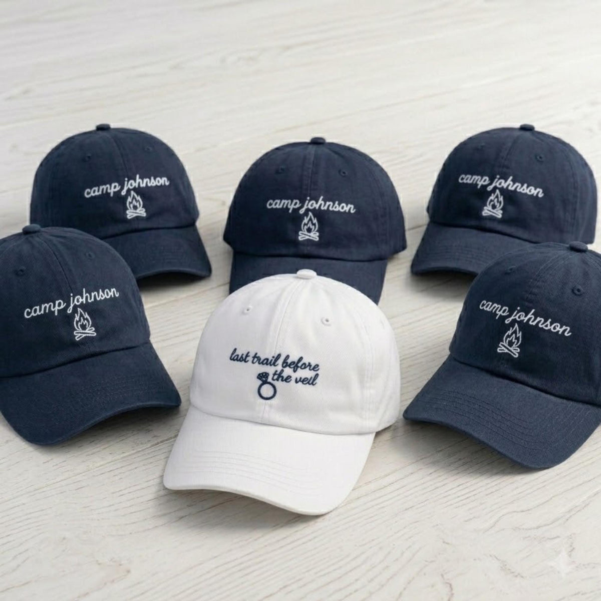 Personalized Mountain Bride Embroidered Hat, Custom Camp Bachelorette Baseball Cap, Girls Weekend Gift