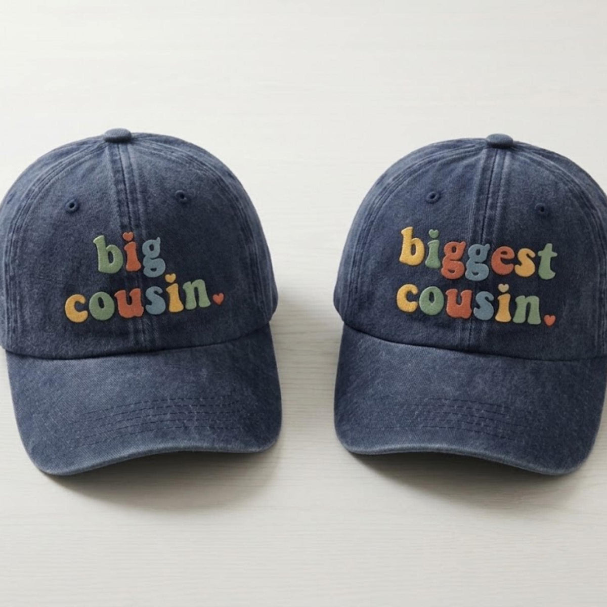 Custom Family Group Embroidered Hat, Vintage Washed Cotton Baseball Cap, Reunion Gift