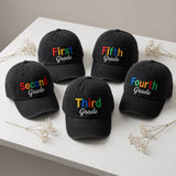 Custom Grade Level Teacher Hat, Personalized Elementary School Baseball Cap