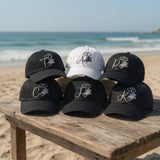 Custom Initial Beach Dad Hat | Personalized Monogram Baseball Cap | Embroidered Beach Chair Hat | Summer Vacation Gift For Men Women