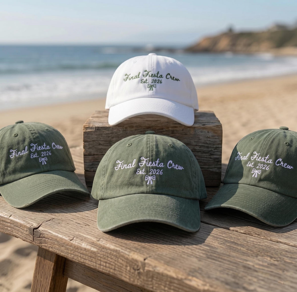 Final Fiesta Crew Hat | Coquette Bow Bachelorette Dad Cap | Custom Bridal Party Hats | Personalized 2026 Bridesmaid Gift For Her