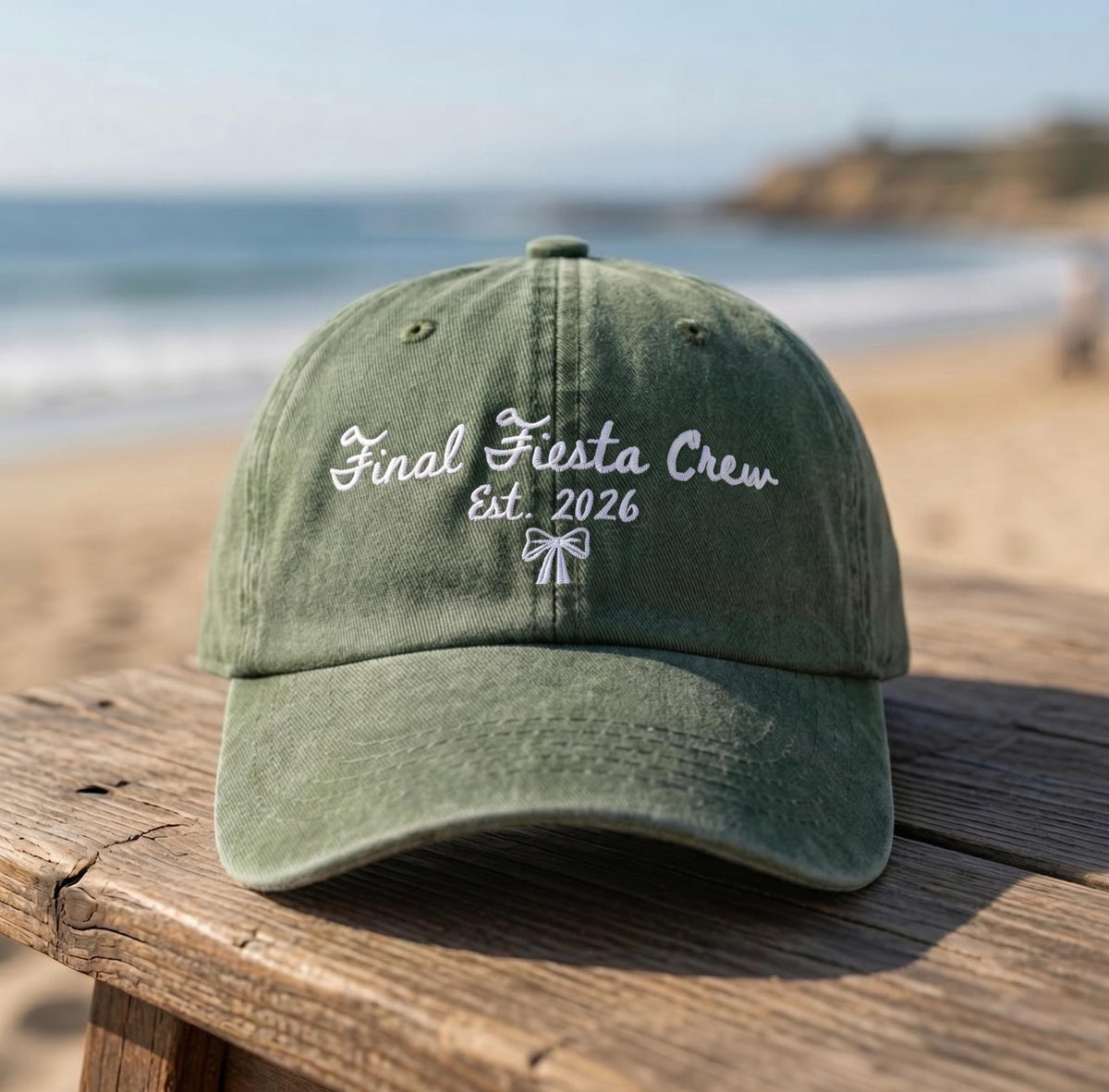 Final Fiesta Crew Hat | Coquette Bow Bachelorette Dad Cap | Custom Bridal Party Hats | Personalized 2026 Bridesmaid Gift For Her