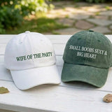 Matching Bride Party Embroidered Hats, Vintage Washed Bachelorette Baseball Caps