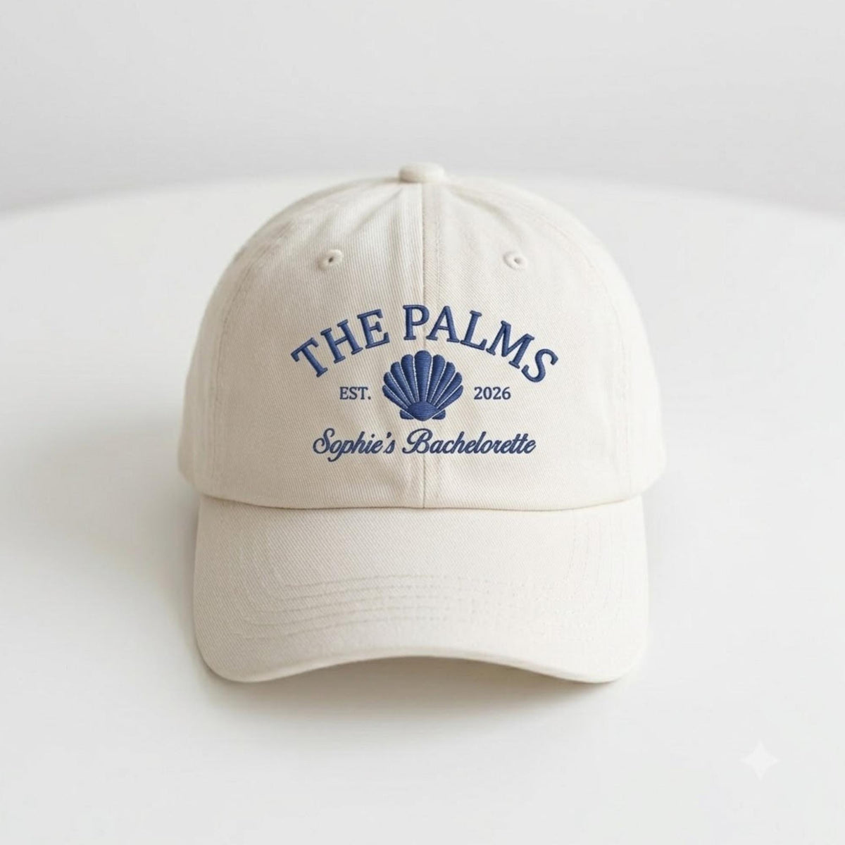 Personalized Seashell Bride Embroidered Hat, Custom Beach Bachelorette Baseball Cap, Bridal Gift