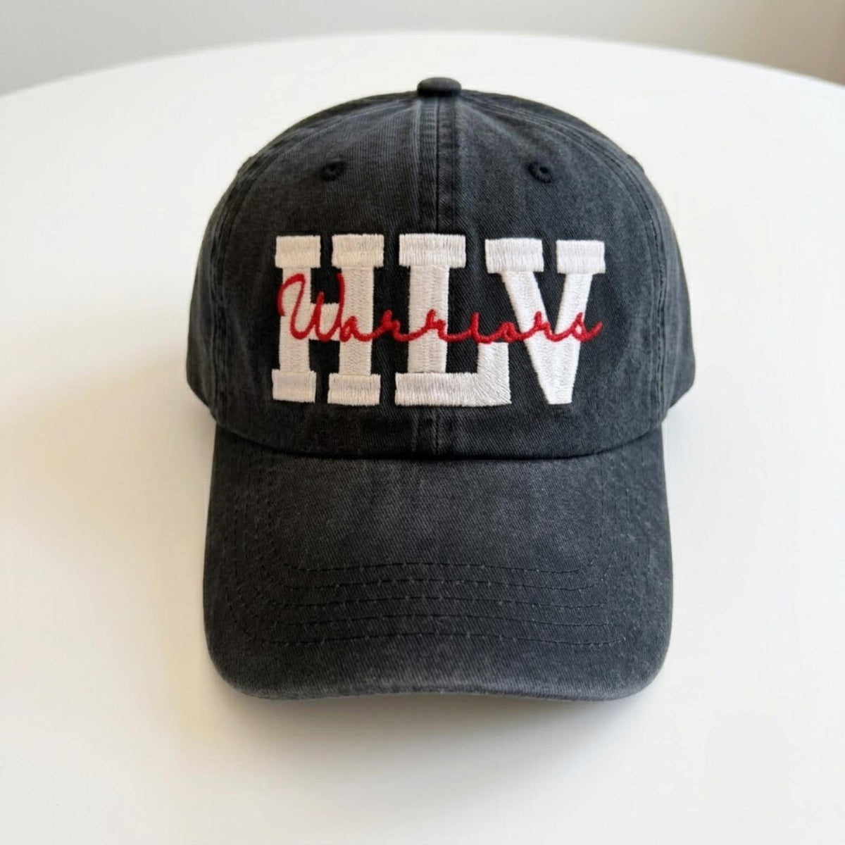 Custom School Initial Embroidered Hat - Personalized Mascot Team Spirit Cap